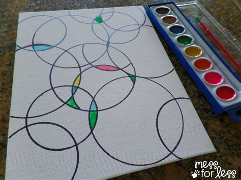 Watercolor Circle Art - Mess for Less