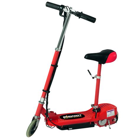 Red Kids Electric Scooter with seat - eSkooter - Free UK Delivery