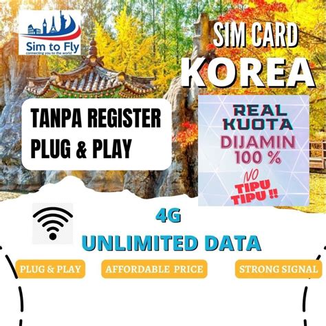 Jual Sim card Korea terbaik 4G Unlimited Data ( Simcard Korea ) | Shopee Indonesia