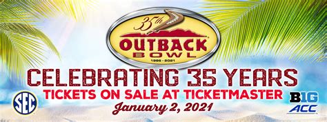 Outback Bowl College Football New Year's Day Game