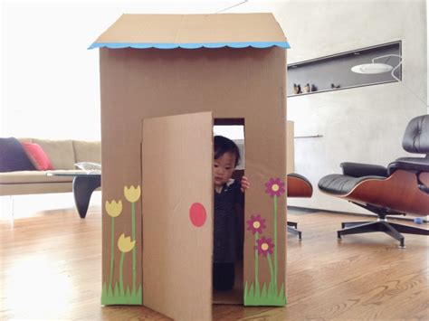 Make a DIY Cardboard Box House | Call Me Grandma