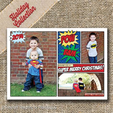 Superhero Christmas Card Superhero Holiday by designingforpeanuts (con imágenes) | Super héroe ...