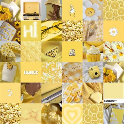 Yellow Aesthetic Wall Collage Kit | lupon.gov.ph