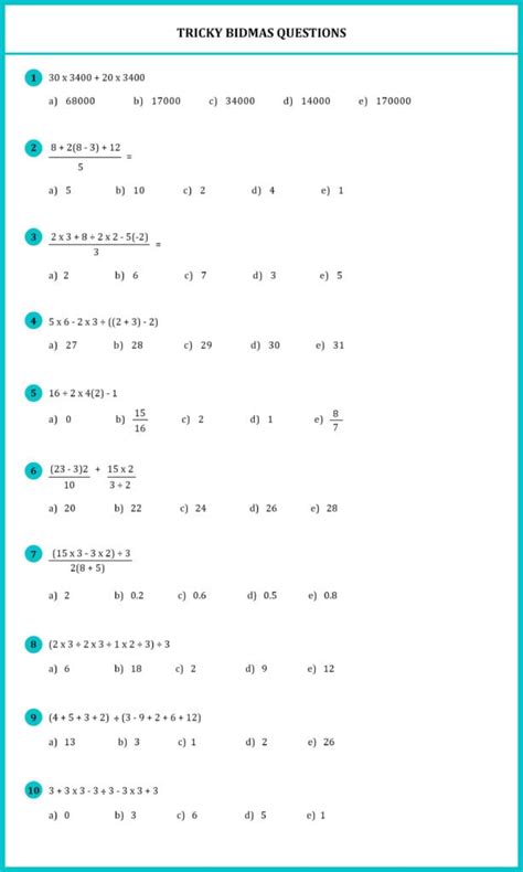 Tricky BIDMAS Questions & Topics | BIDMAS RULE | PiAcademy