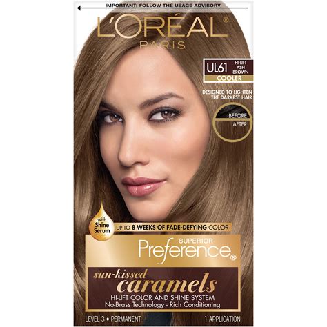 L'Oreal Paris Superior Preference Fade-Defying Shine Permanent Hair Color, UL61 Ultra Light Ash ...