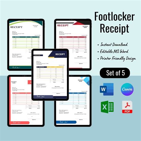 Footlocker Receipt Template