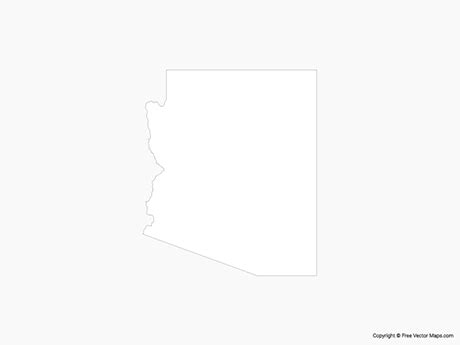 Arizona State Map Outline