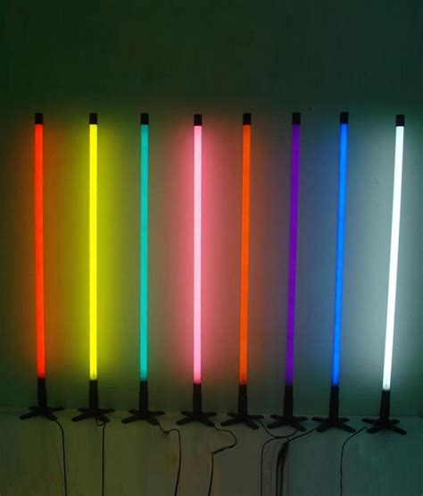 Neon Tube Floor Lamp in Five Colours | Neon lamp, Room lamp, Diy floor lamp