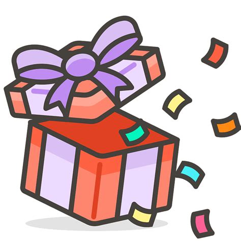 Wrapped gift emoji clipart. Free download transparent .PNG | Creazilla