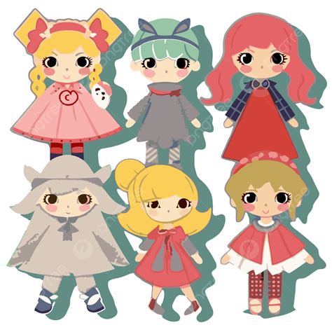 Paper Doll Clipart Cut File Of Cartoon Dolls Outfits Vector, Paper Doll, Clipart, Cartoon PNG ...