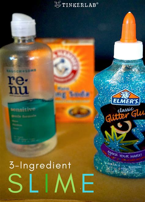 Easy Contact Solution Glitter Slime - TinkerLab