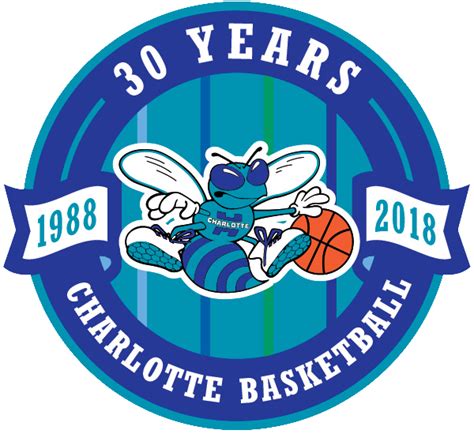 Charlotte Hornets Anniversary Logo - National Basketball Association ...