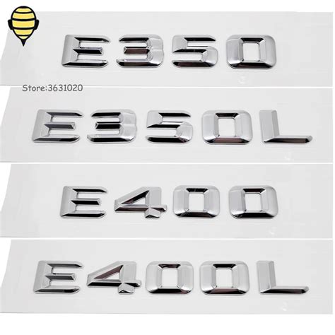 Auto Accessories Metal Decals Car Rear Sticker Emblem Badge For Mercedes Benz For E Class E350 ...