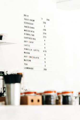 coffee shop menu on white wall - Credit to https://myfrien… | Flickr