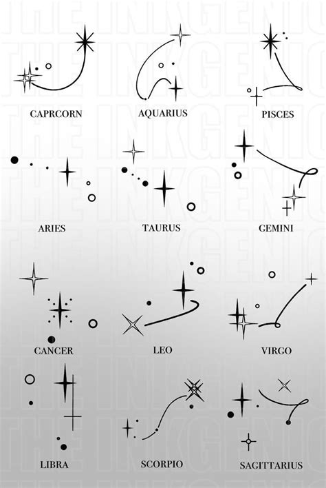 Horoscope Tattoos, Zodiac Sign Tattoos, Symbol Tattoos, Fake Tattoos ...