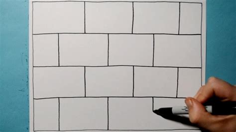 How To Draw A 3d Brick Wall