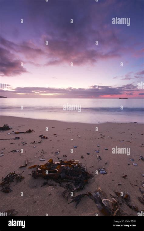 Gyllyngvase beach sunrise Stock Photo - Alamy