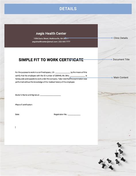 Free Simple Fit To Work Certificate Template - Google Docs, Word, Apple Pages | Template.net