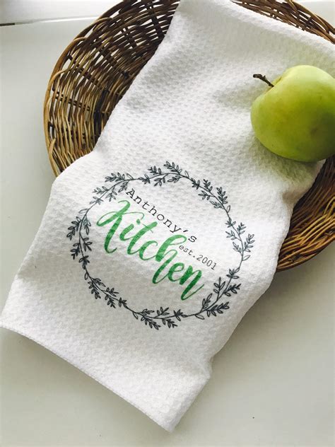 Personalized kitchen towels hand towels family kitchen towels