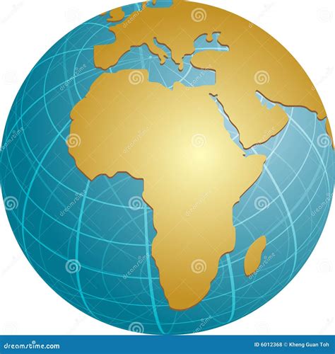 Map Of Africa On Globe Royalty Free Stock Photos - Image: 6012368