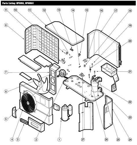 Hayward HP50HA1 Heat Pump Replacement Parts