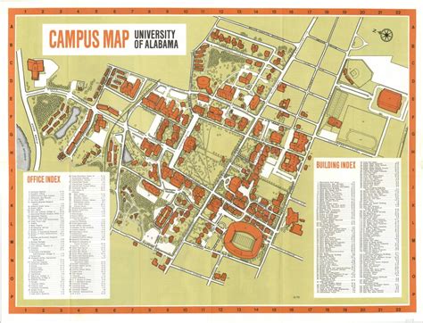 Campus Map University of Alabama | Curtis Wright Maps