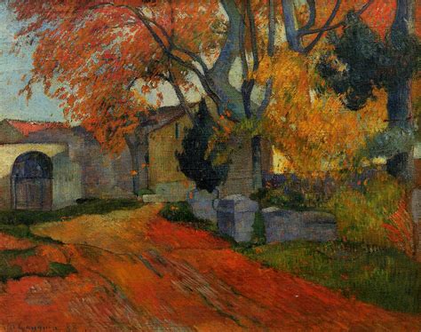 Lane at alchamps, Arles, 1888 - Paul Gauguin - WikiArt.org