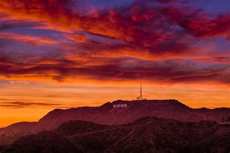 Coucher de soleil sur Hollywood - Californie | Los angeles travel ...