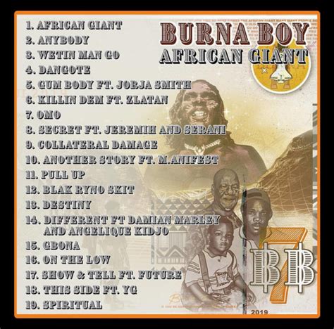 Burna Boy Releases African Giant Album Tracklist | Pre-Order! « NotJustok