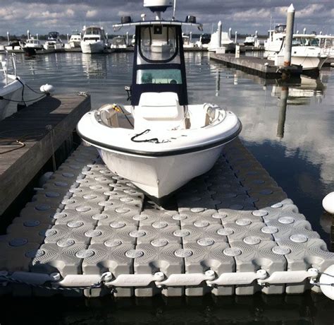 Drive-on boat lift from #DockBlocks | Boat dock, Boat lift, Floating dock