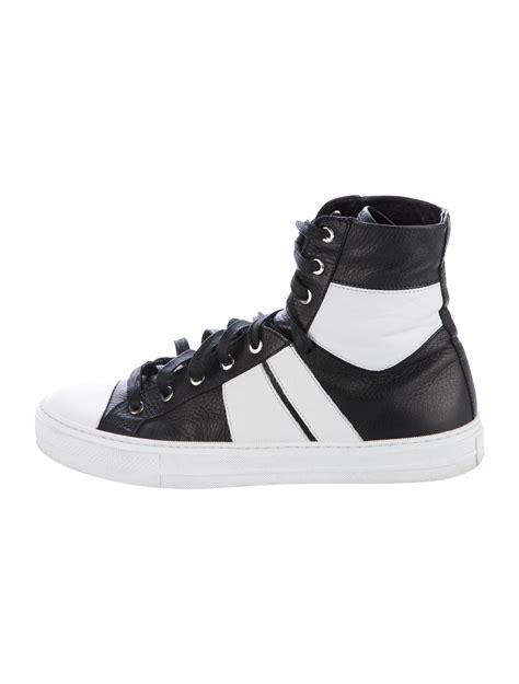 Amiri Sunset Leather Sneakers - Black Sneakers, Shoes - AMIRI20078 ...