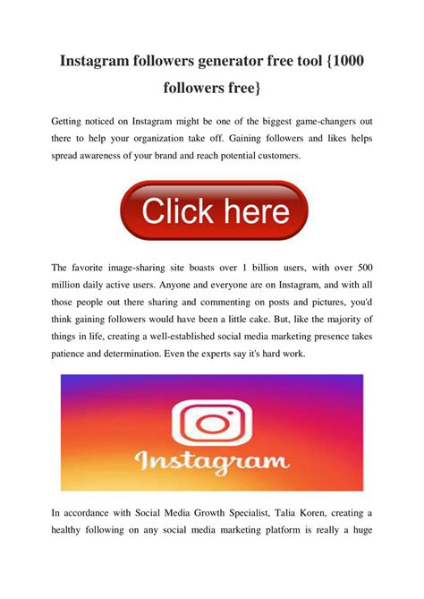 {Premium} Free instagram followers generator 2020 trial by instagram - Flipsnack