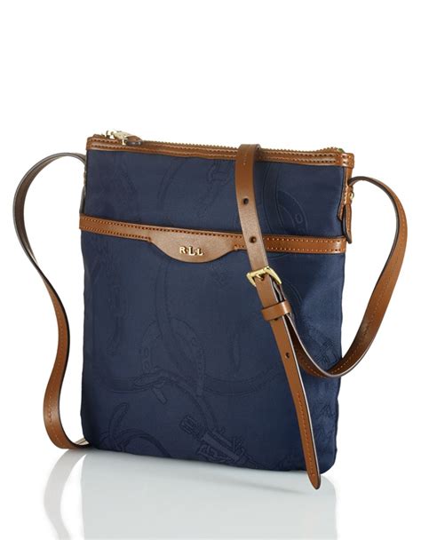 Lyst - Lauren By Ralph Lauren Cavalry Crossbody Bag in Blue