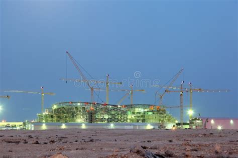 Stadium Construction in Qatar Stock Photo - Image of dusk, gulf: 37216200