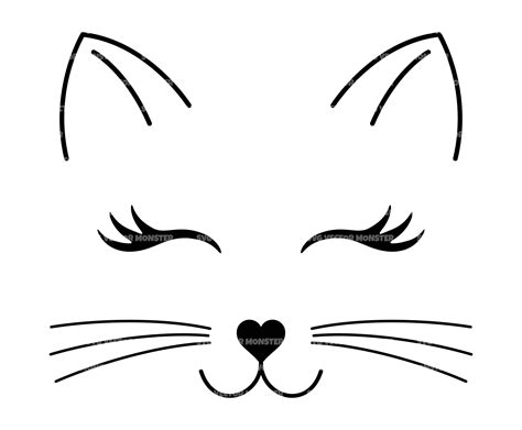Cat Face Drawing, Cat Template, Templates, Vector Cut, Vector File, Cute Cat Face, Svg, Dibujos ...