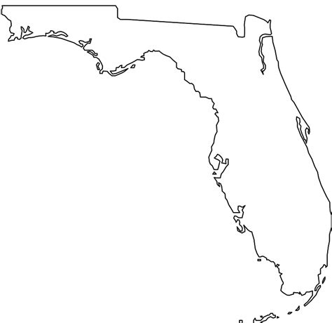 Florida State Outline Vector