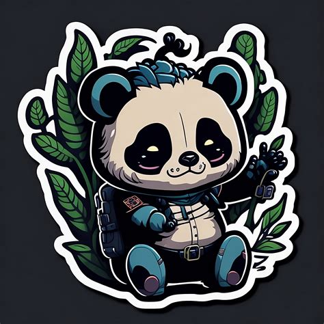 Kawaii Adventurous Panda Stickers PNG digital Download - Etsy