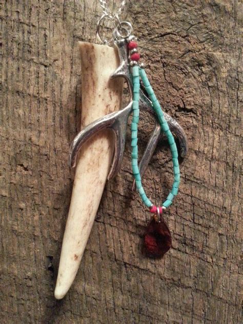 deer antler necklace deer antler jewelry horn necklace