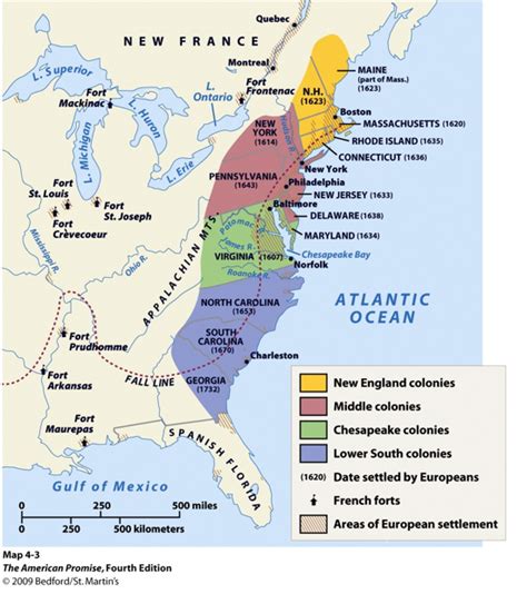 BTHS: United States History 1 / British Colonies Map