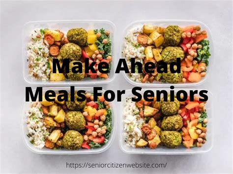 Make Ahead Meals For Seniors