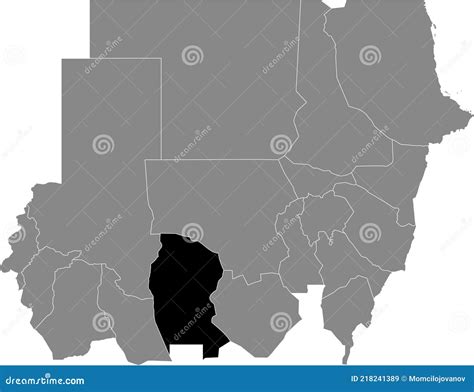 Location Map of the West Kordofan State of Sudan Stock Vector - Illustration of borders, africa ...