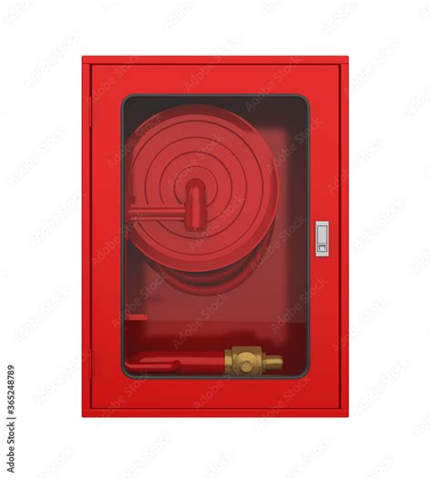 Fire Hose Reel Box Isolated Stock Illustration | Adobe Stock