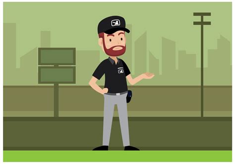 Baseball Umpire Character Vector - Download Free Vector Art, Stock ...