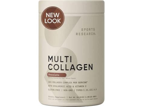 Sports Research Multi Collagen Powder with 5 Types of Collagen Chocola ...