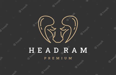 Premium Vector | Head ram logo icon design template vector illustration