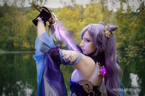 My Keqing cosplay + handmade Aquila Favonia (4) Genshin Impact | HoYoLAB