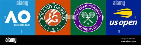 Grand Slam Tennis tournaments logo in vector format Stock Vector Image ...