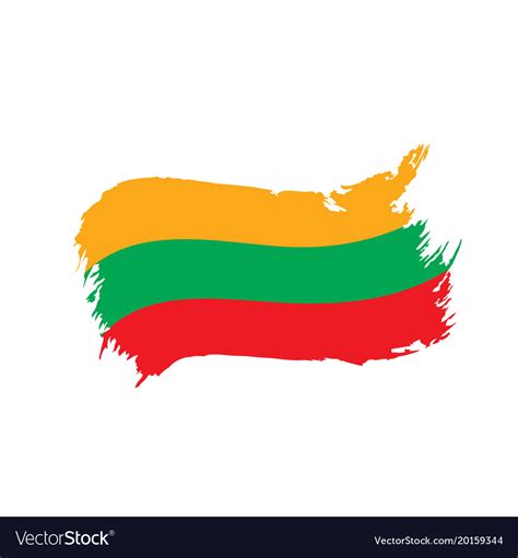 Lithuania flag Royalty Free Vector Image - VectorStock