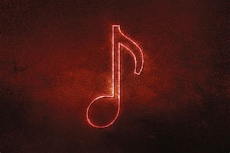 Premium Photo | Eighth note symbol, music background, red symbol
