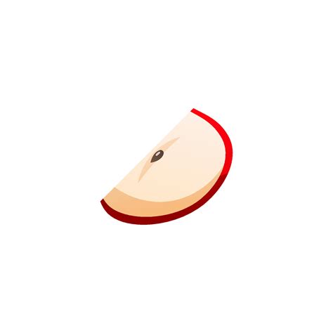 Apple Slice vector, apple flat design art isolated. 24086341 Vector Art at Vecteezy